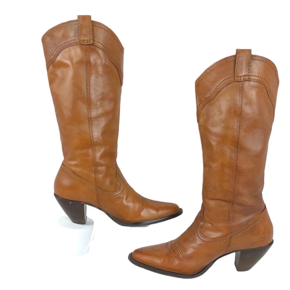 White Mountain Brown Heeled Boots